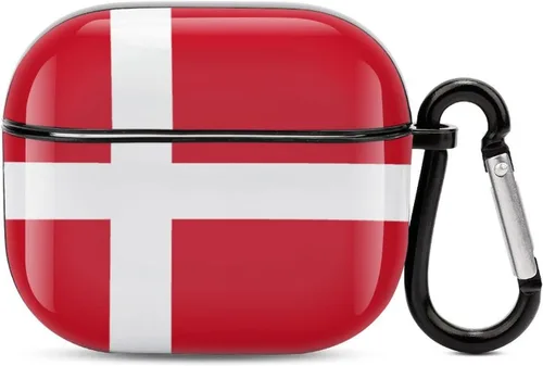 Vista 24 de Lesotho Flag - Funda protectora de cuerpo completo para auriculares Bluetooth para AirPods 3, funda para auriculares con llavero