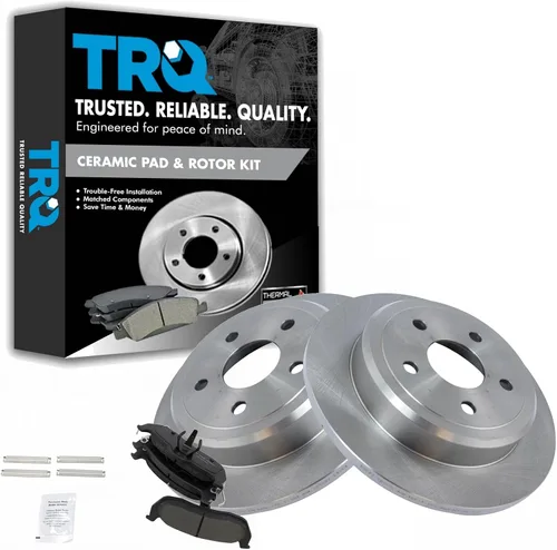 Vista 126 de TRQ Juego de pastillas de freno y rotor de cerámica trasera compatible con Honda Accord V6 1998-02 3.0L con frenos de disco traseros 02-06 Acura RSX