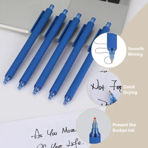 Vista 11 de WY WENYUAN Bolígrafos a granel, paquete de 30 bolígrafos negros de bola (punta media de 1.0 mm) - Bolígrafos de escritura suave sin manchas tipo