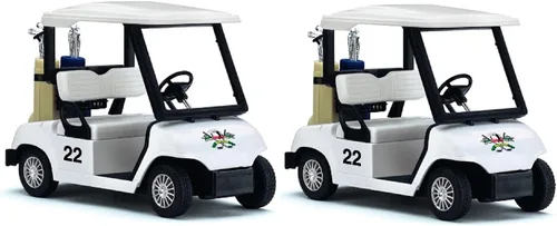 Vista 4 de KinsFun - Carrito de golf de 4½ "Die Cast Metal Model Pullback Action Toy (Verde)