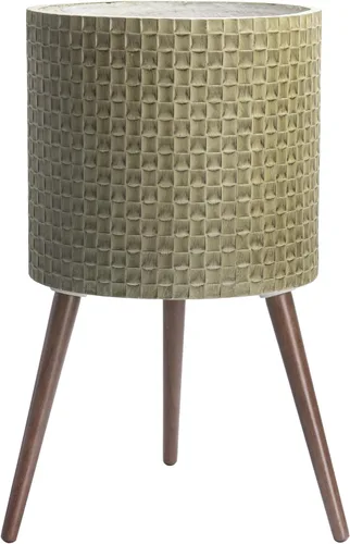 Vista 17 de D'vine Dev Maceta Elegante con Patrón de Azulejos Geométricos Modernos de 12 Pulgadas con Soporte, Portamacetas Decorativo para Interiores