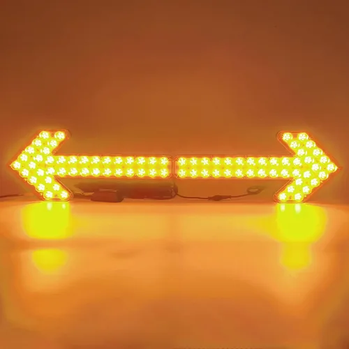 Vista 7 de CFLMYYXGS12V-24V Luz de señal de flecha LED impermeable ámbar con carcasa transparente para vehículos de construcción, barredoras, carros de agua