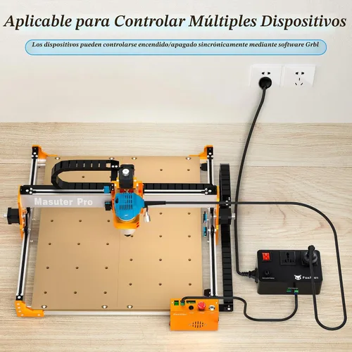 Vista 7 de FoxAlien Interruptor de relé del módulo de relé para máquinas enrutadoras CNC, enrutadores y colector de polvo con control sincrónico