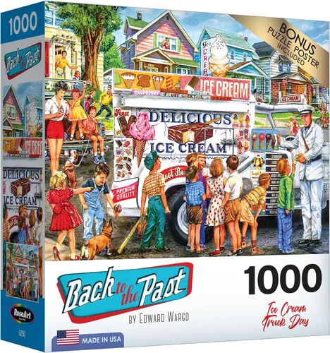 Vista 13 de RoseArt - Back to the Past - Backyard BBQ - Rompecabezas de 1000 piezas para adultos