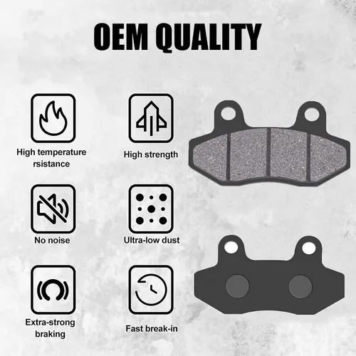 Vista 6 de Juego de 2 pares de pastillas de freno para 150cc 200cc 250cc ATV Dirt Bike Pit Bike Go Kart, Yerf-Dog Spiderbox 150cc GX150 go kart Gy6 49cc 50cc