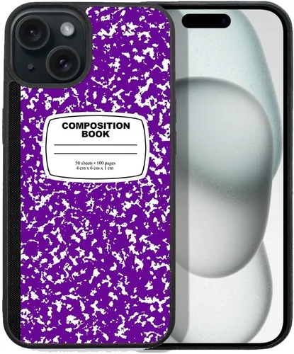 Vista 6 de FINCIBO Funda protectora de goma suave antiarañazos, a prueba de golpes, compatible con Apple iPhone 15 de 6.1 pulgadas 2023, libro de composición