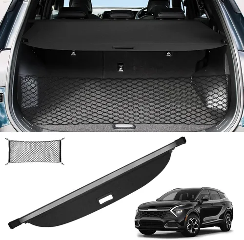 Vista 37 de Sze Cubierta de carga para Jeep Grand Cherokee 2022 2023 2024 2025 2026 (2 filas; WL) 4XE retráctil para maletero, cubierta de seguridad negra