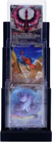 Vista 4 de EnderToys Soporte de exhibición para tarjetas Toploader (paquete de 2) (negro) - Para tarjetas comerciales y deportivas