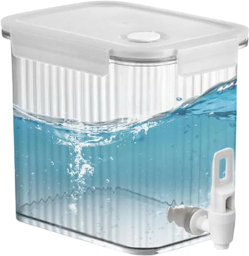 Vista 10 de Dispensador de bebidas de 2.5 litros con espita, dispensador de bebidas de 0.66 galones, contenedor de bebidas frías para jugo helado de leche