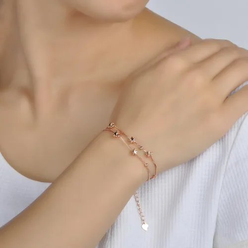 Vista 4 de Pulseras clásicas de plata de ley 925 con circonita cúbica ajustable