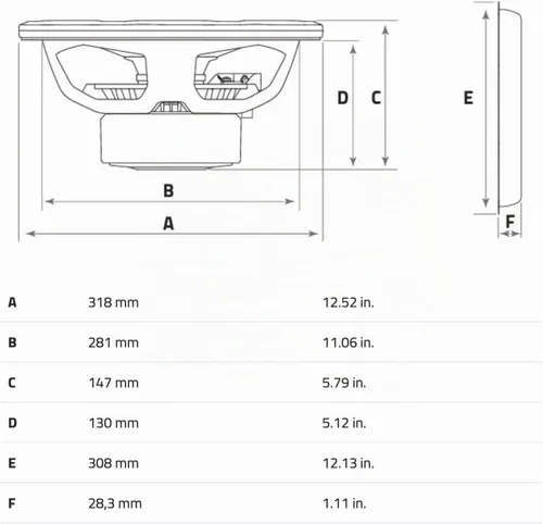 Vista 11 de HERTZ Cento Series CS-300-S4 Subwoofer SVC RMS de 4 ohmios de 12" (300 mm) 350 vatios