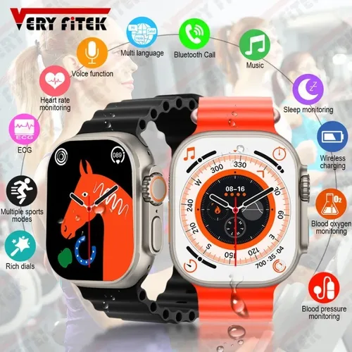 Vista 2 de Smartwatch Ultra 8 Reloj Inteligente 2 Pares De Manillas