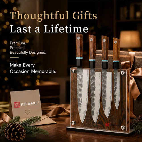 Vista 14 de KEEMAKE Magnetic Kitchen Knife Block Holder with Acrylic Shield
