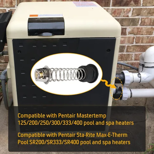 Vista 5 de Regulador térmico compatible con calentadores Pentair MasterTemp Sta-Rite Max-E-Therm para piscina y spa de repuesto 77707-0010 38000-0007S