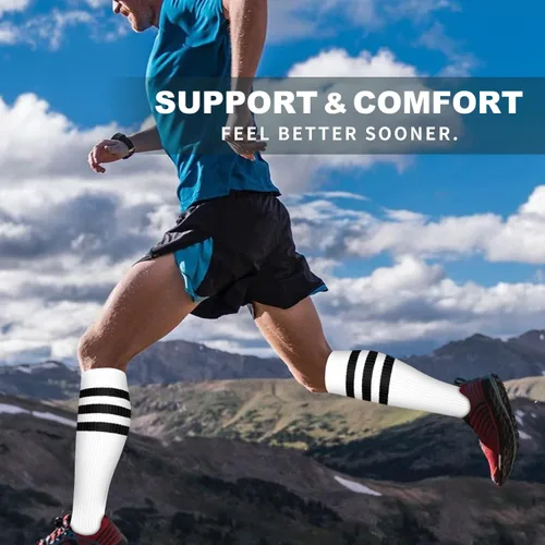 Vista 195 de Bluemaple 6 Pack Copper Compression Socks for Women and Men Circulation-Best Support for Medical, Running,Nursing,Athletic
