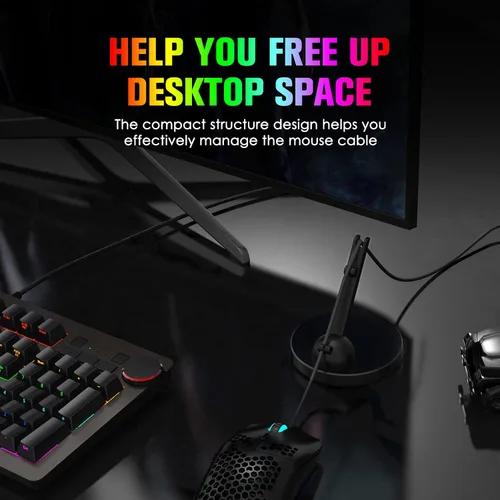 Vista 2 de Combo de teclado y mouse 60% mecánico para juegos, mini 62 teclas tipo C Chroma 20 efectos retroiluminados arcoíris, mouse ligero RGB, almohadilla