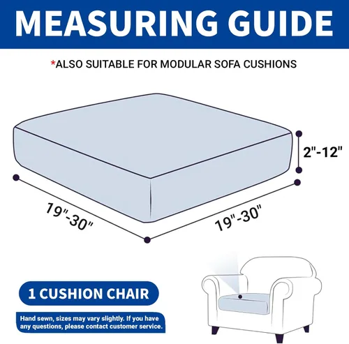 Vista 4 de ZNSAYOTX Fundas Elásticas Individuales para Cojines de Sofá Silla Cojín Fundas de Asiento de Sofá Fundas Protectoras Suaves de Reemplazo Patrón Negro