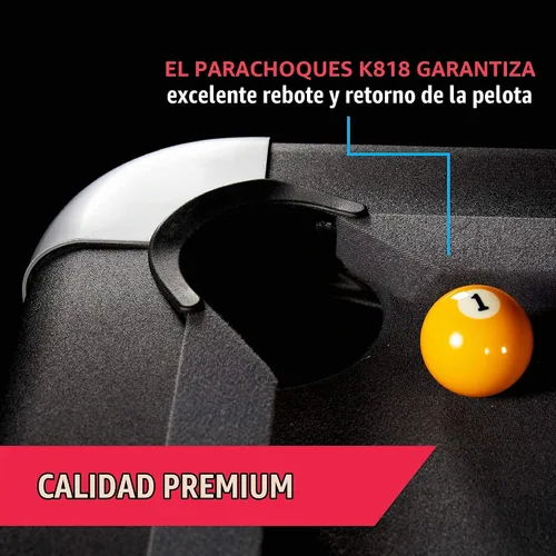 Vista 5 de MD Sports Mesa de Billar Titan de 7.5', Mesa de Billar con Bolsillo de Caída, Patas Duraderas de Acero con Juego de Bolas y Tacos de Billar
