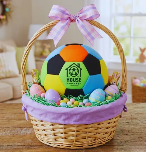 Vista 2 de in The House - Balón de fútbol acolchado tamaño 4 para niñas (mayores de 3 años), niños (mayores de 3 años) y adultos, lleva la práctica de fútbol a