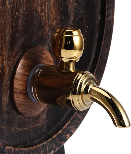 Vista 8 de Barril de roble, 3L estilo retro madera de roble vino tinto brandy barril de whisky barril barril cubo contenedor con grifo almacenamiento