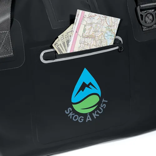 Vista 4 de Skog Å Kust Duffelsak - Bolsa de lona impermeable resistente para deportes, viajes y más, tamaños de 40, 60 y 90 litros, Negro, Deportivo/resistente