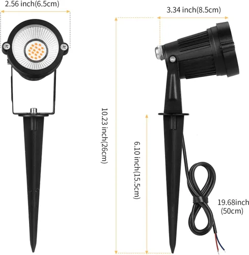 Vista 5 de REEGOLD Luces de paisaje de bajo voltaje para exteriores: 7W 700LM Iluminación LED de paisaje con conectores para árbol jardín patio camino Focos