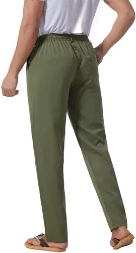 Vista 35 de Pantalones casuales de lino de algodón para hombre, pantalones sueltos de playa, pantalones largos de yoga ligeros