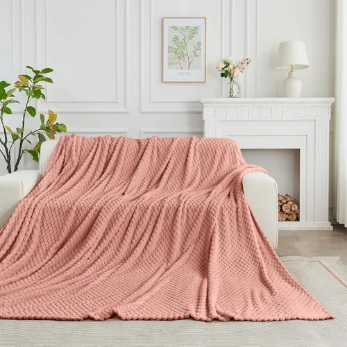 Vista 27 de FY FIBER HOUSE Manta de Vellón para Sofá 300GMS Súper Suave de Felpa Difusa Mantas y Cobijas para Sofá Cama Oficina, 40x50 Pulgadas, Beige
