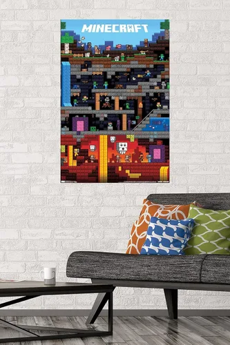 Vista 2 de Trends International Minecraft - Póster de pared Worldly, 22.375 x 34 pulgadas, versión sin marco