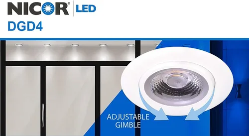 Vista 11 de NICOR Lighting DGD411203KRDNK - Focos LED (níquel)