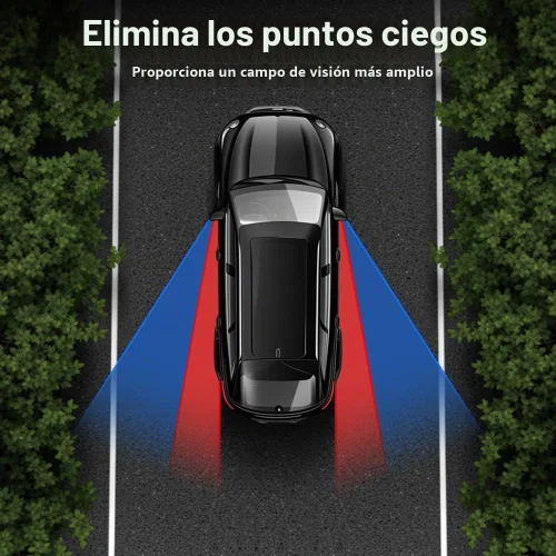 Vista 2 de Espejo de punto ciego, paquete de 2 unidades, espejo lateral para automóvil, punto ciego, ajustable, auxiliar, gran angular, espejo retrovisor
