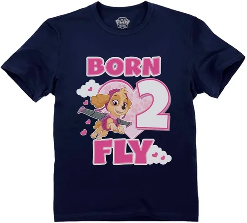 Vista 10 de Time Flies Skye - Camiseta de cumpleaños para niños pequeños, diseño de Patrulla Canina 2nd / Negro