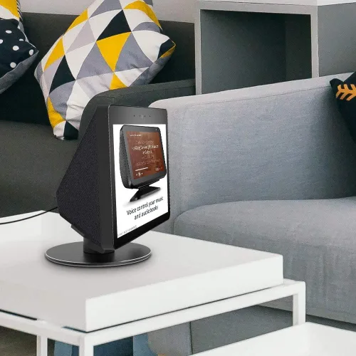 Vista 2 de ATOPHK Echo Show Stand Aluminum Stand Easy to Install for Amazon Echo Show 2nd Gen Speaker Accessories Horizontal 360 Rotation Longitudinal Angle