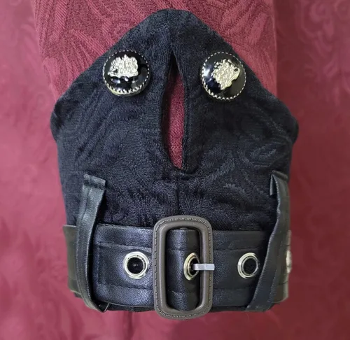 Vista 4 de Chaqueta steampunk para hombre, uniforme gótico, disfraz de Halloween