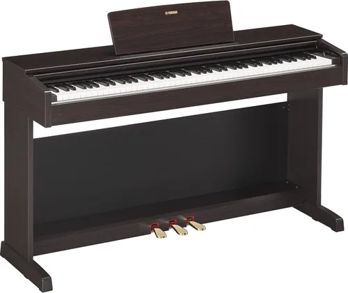 Vista 2 de Yamaha YDP143R Serie Arius - Piano de consola digital con banco, madera de palo rosa oscuro