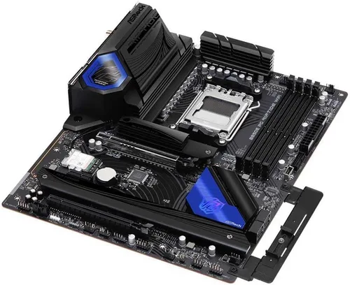 Vista 3 de ASRock B650E PG Riptide WiFi AM5 Ryzen 7000 AMD B650 SATA 6Gb/s DDR5 ATX placa base