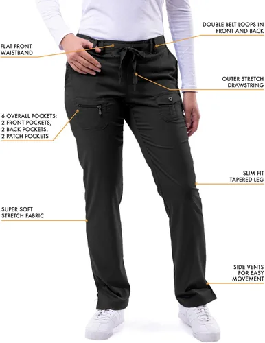 Vista 3 de Adar Pro Scrubs para mujer, pantalones de yoga ajustados para piernas