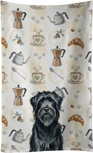 Vista 144 de Caroline's Treasures Afghan Hound - Toalla de cocina para barra de café, terciopelo frontal y lazo de algodón, lavable a máquina Sabueso afgano