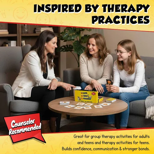 Vista 3 de ARTAGIA Divertido juego de habilidades sociales y terapia para adultos y adolescentes: juego familiar de CBT para conversaciones terapéuticas