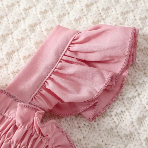 Vista 6 de Toddler Baby Girl Butterfly Dress Ruffle Sleeveless Tulle Tutu Dresses Girls Party Birthday Princess Dresses