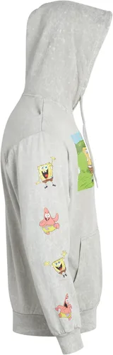 Vista 5 de Nickelodeon Mens SpongeBob and Patrick Fleece Sweatshirt Men and Womens Unisex Pullover Hoodie (Size S-XL)