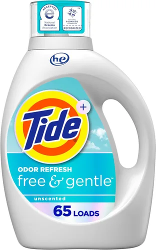 Vista 25 de Tide Free & Gentle - Detergente líquido suave para ropa, 64 cargas