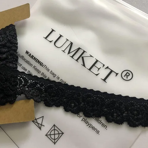 Vista 3 de Lace Realm - Cinta de encaje con patrón floral elástico negro de 1 pulgada de ancho para costura, envoltura de paquetes de regalo, diseño floral