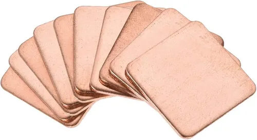 Vista 7 de uxcell Disipador térmico de cobre térmico de chipset IC plano para CPU GPU 0.591 x 0.591 x 0.004 in 10pcs