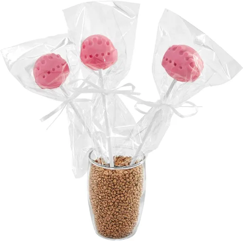 Vista 7 de LURCH Alemania Flexiform - Molde de silicona para hornear, para 20 dulces, postres de piruletas de chocolate, color rosa