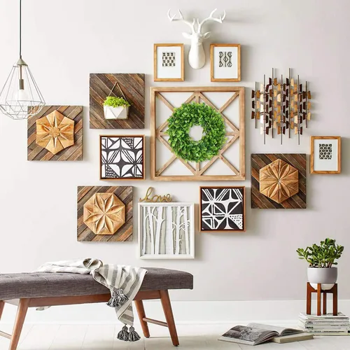 Vista 5 de Lvydec Paquete de 2 coronas artificiales de boj – Mini corona verde de 11 pulgadas para decoración de pared, ventana, mesa
