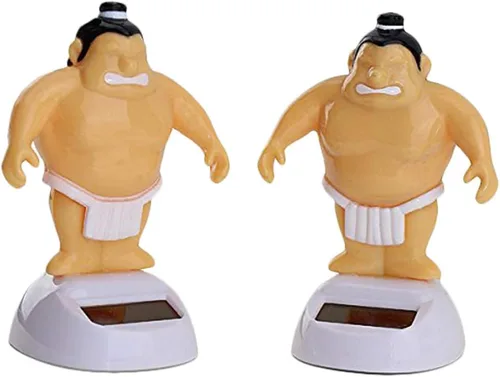 Vista 4 de Sumo Wrestler - Adorno de tablero de instrumentos para interior de automóvil con energía solar, regalo