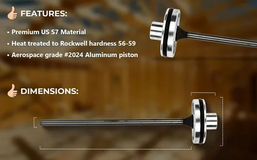 Vista 5 de Controlador de pistón SP 150744-3 compatible con clavadora de revestimiento de bobina AN611 (material premium US S7)