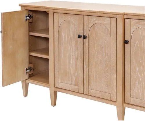 Vista 6 de Consola de madera moderna consola de entrada de madera totalmente montada marrón claro