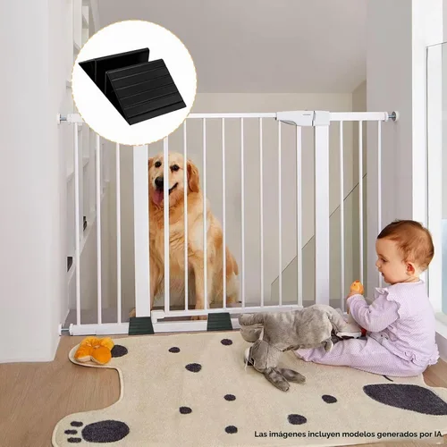 Vista 7 de Pies de soporte para puerta de perro, paquete de 6 estabilizadores triangulares de plástico para puertas independientes de mascotas, accesorios